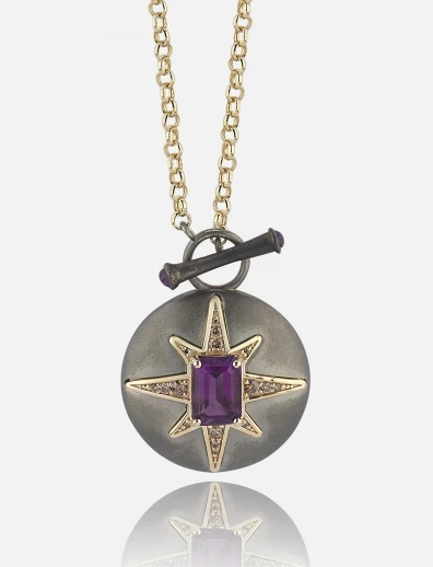 Diamond & Amethyst Necklace