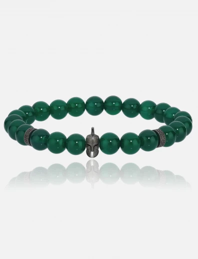 Helmet Green Carnelian Bracelet