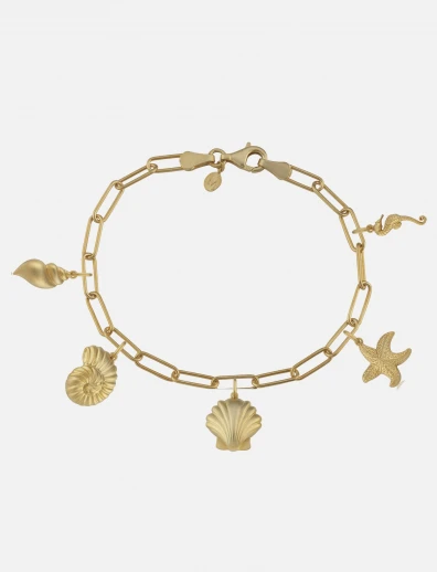 Slim Link Paperclip Charm Bracelet