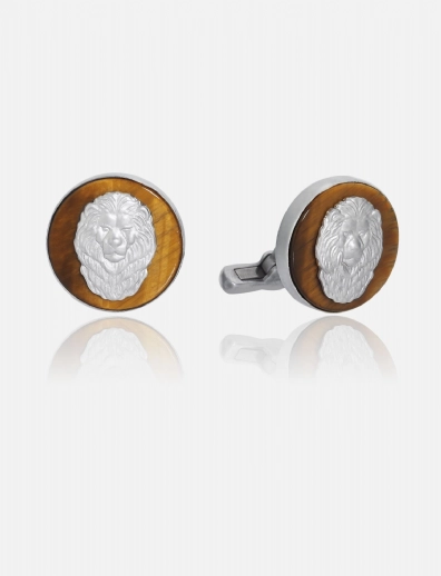 Leo Tigers Eye Cufflink