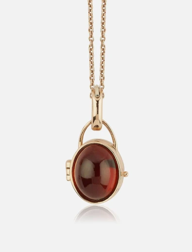 Garnet Locket Charm