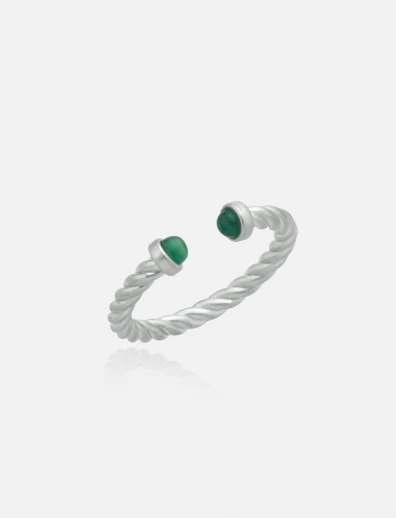 Twist Jade Ring