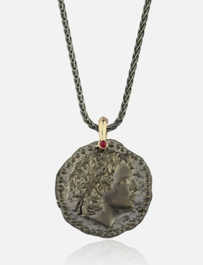 Marcus & Helmet Coin Necklace