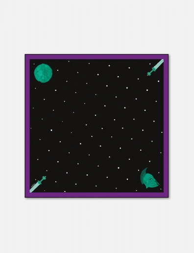 Sword & Helmet İpek Mendil