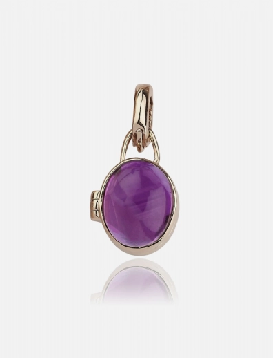 Amethyst Locket Charm