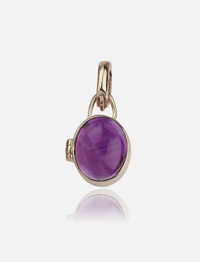 Amethyst Locket Charm