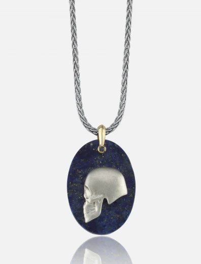 Skull Lapis Necklace