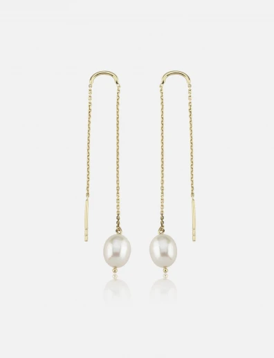 Golden Pearl Earring