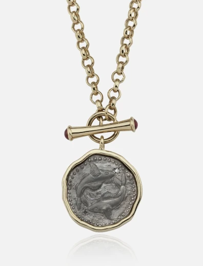 Gold-Framed Zodiac Necklace