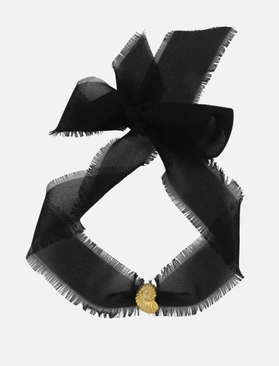 Snail Shell Ribbon Choker