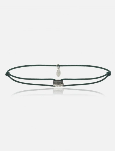 Hammered & Greek Cord Bracelet