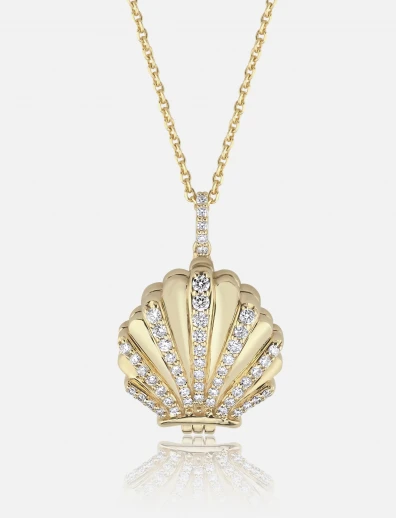 Shell Diamond Locket