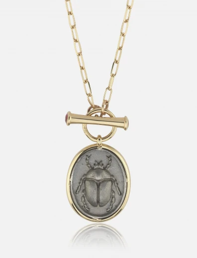 Scrab & Bee Necklace