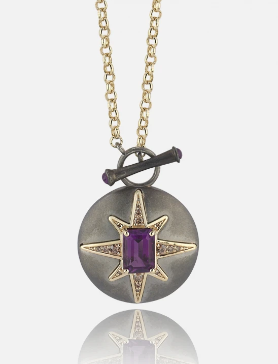 Diamond & Amethyst Necklace