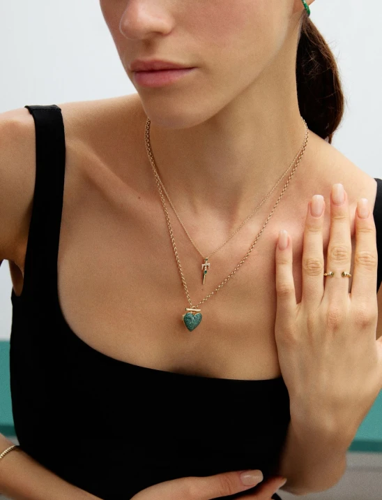 Heart Locket Emerald