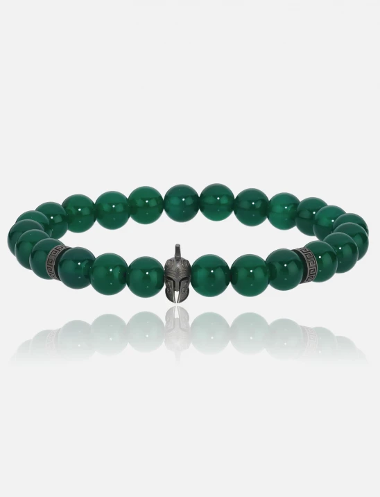Helmet Green Carnelian Bracelet