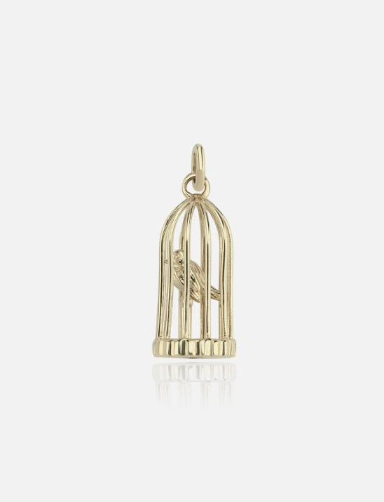 Bird & Cage Charm