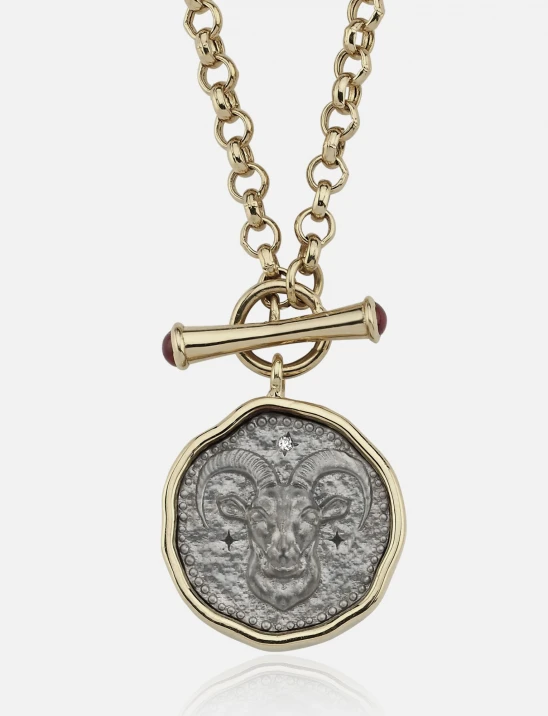 Gold-Framed Zodiac Necklace