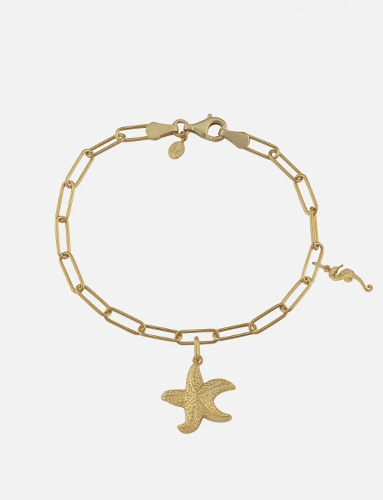 Slim Link Paperclip Charm Bracelet