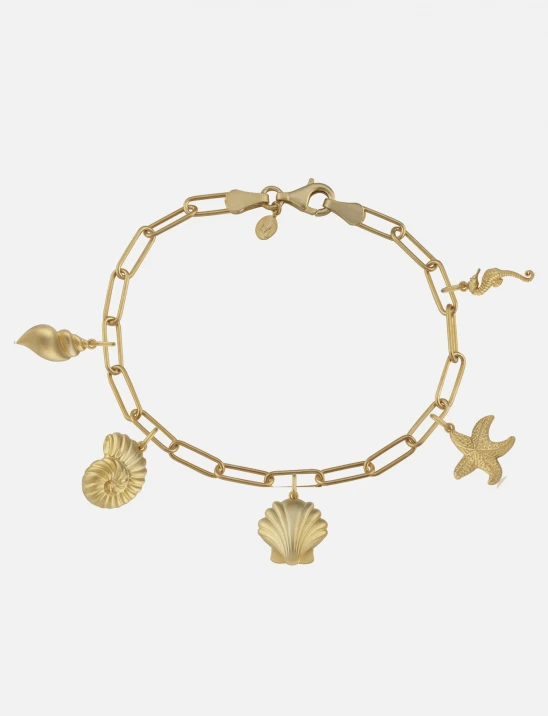 Slim Link Paperclip Charm Bracelet