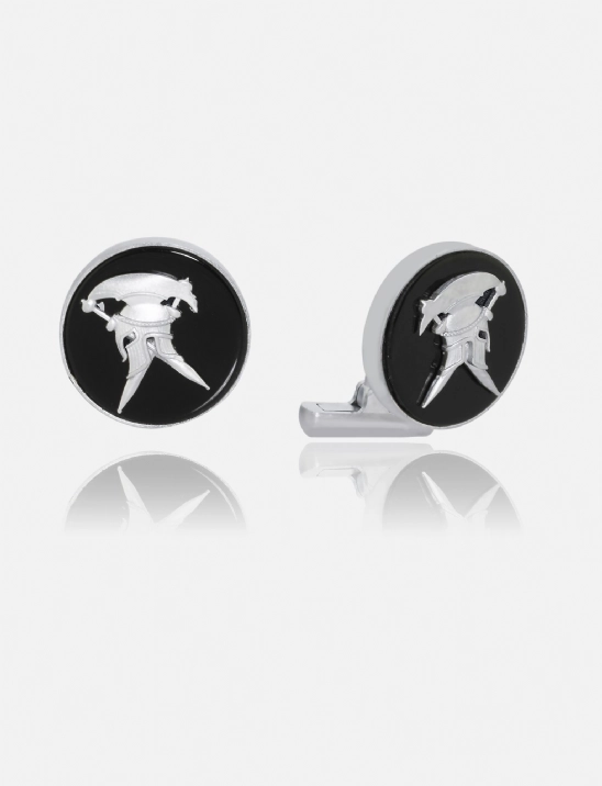 Helmet Onyx Cufflink