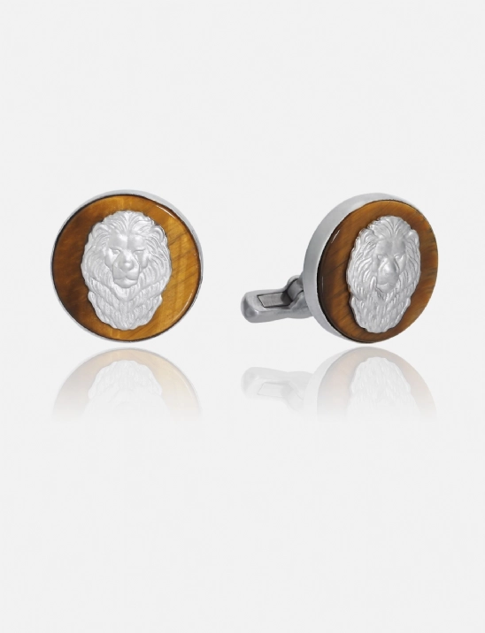 Leo Tigers Eye Cufflink