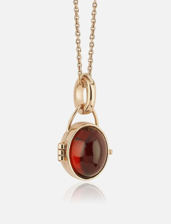 Garnet Locket Charm