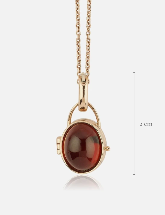 Garnet Locket Charm