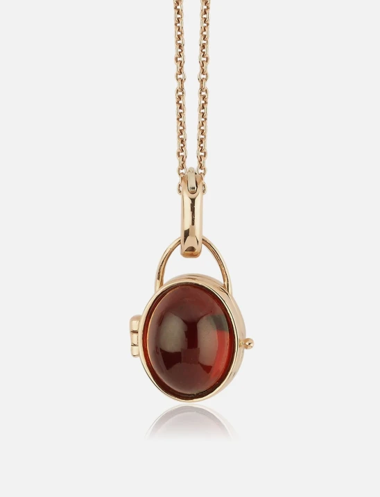 Garnet Locket Charm
