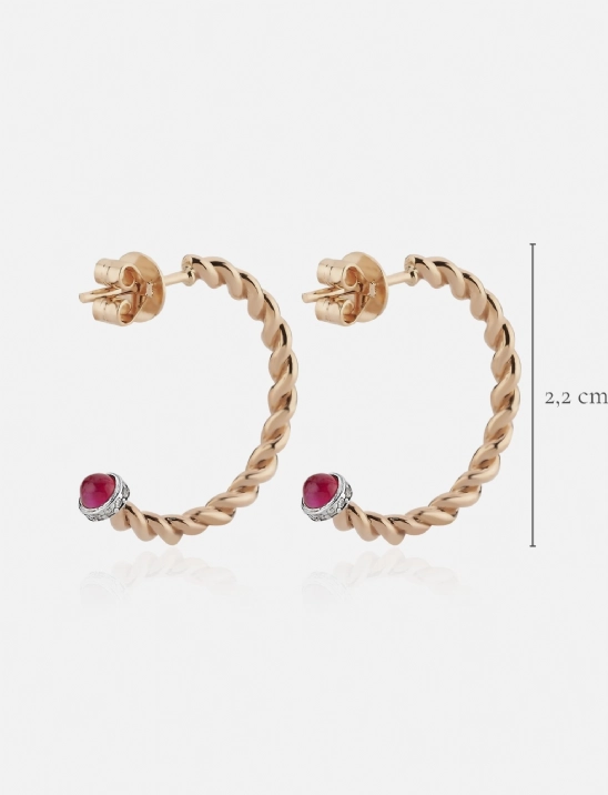 Gemstone Gimlet Hoop