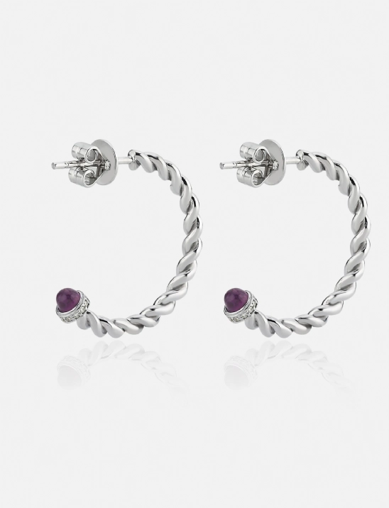 Gemstone Gimlet Hoop