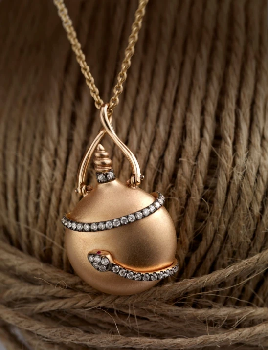 Serpent Perfume Pendant