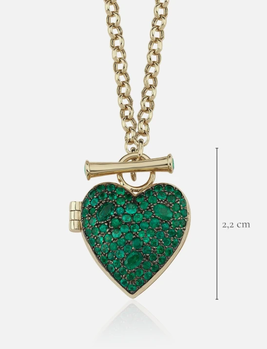 Heart Locket Emerald