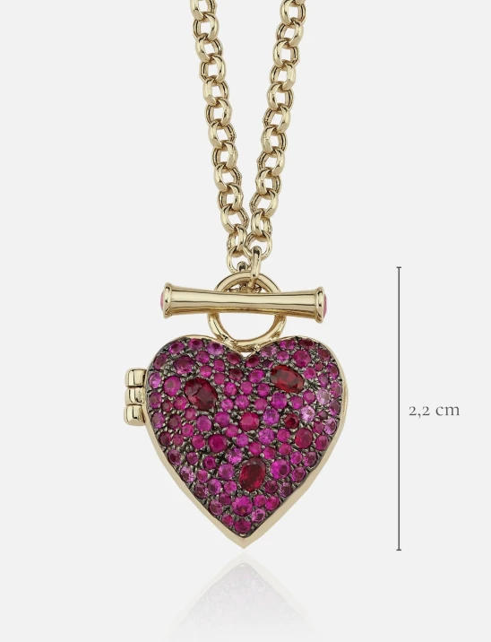 Heart Locket Pink Sapphire