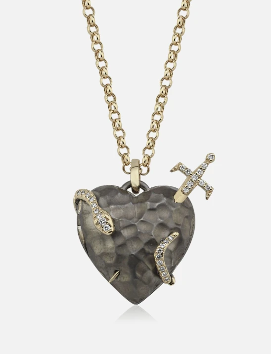 Sword & Serpent Heart Locket