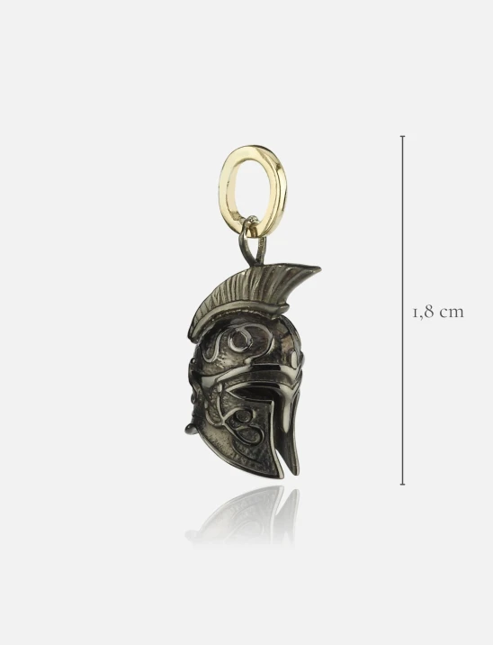 Helmet Charm With Golden Hanger