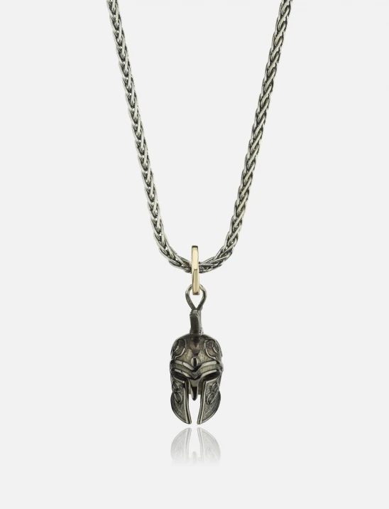 Helmet Charm With Golden Hanger