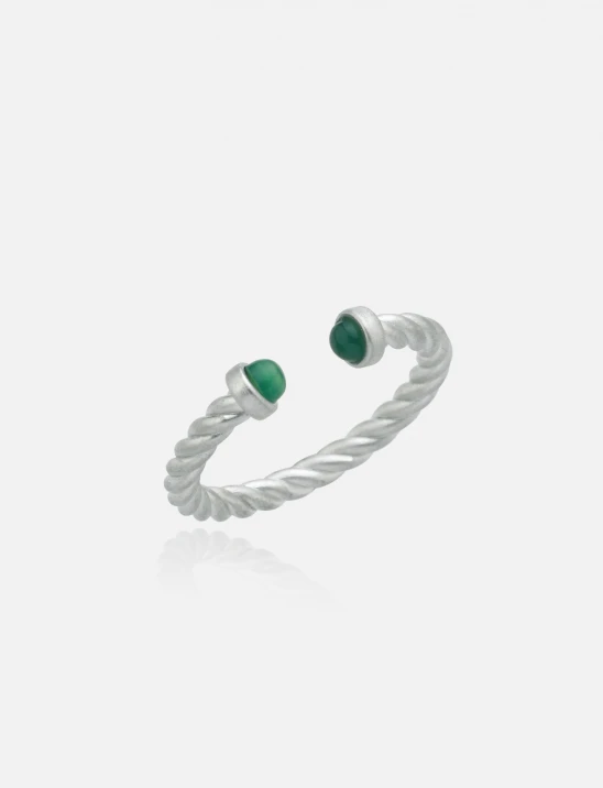Twist Jade Ring