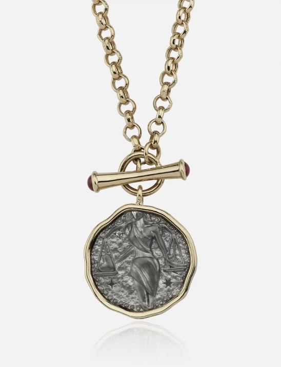 Gold-Framed Zodiac Necklace