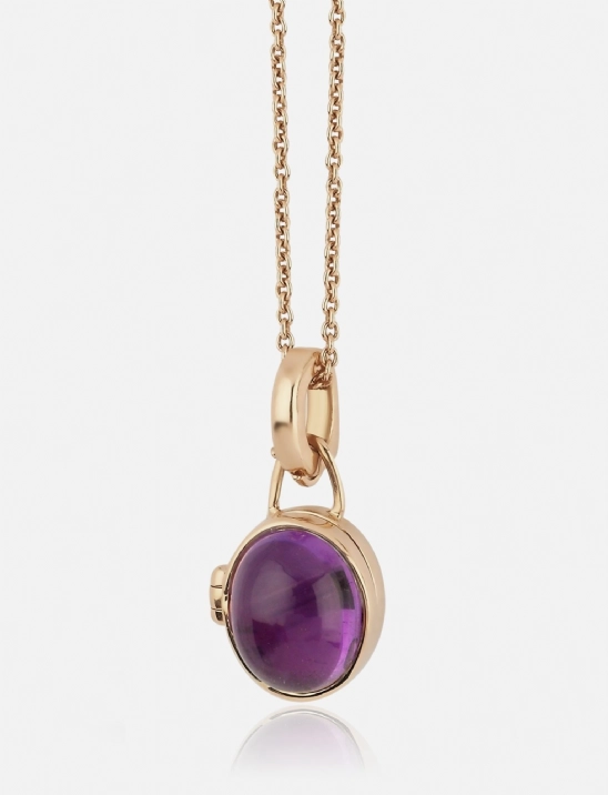 Amethyst Locket Charm