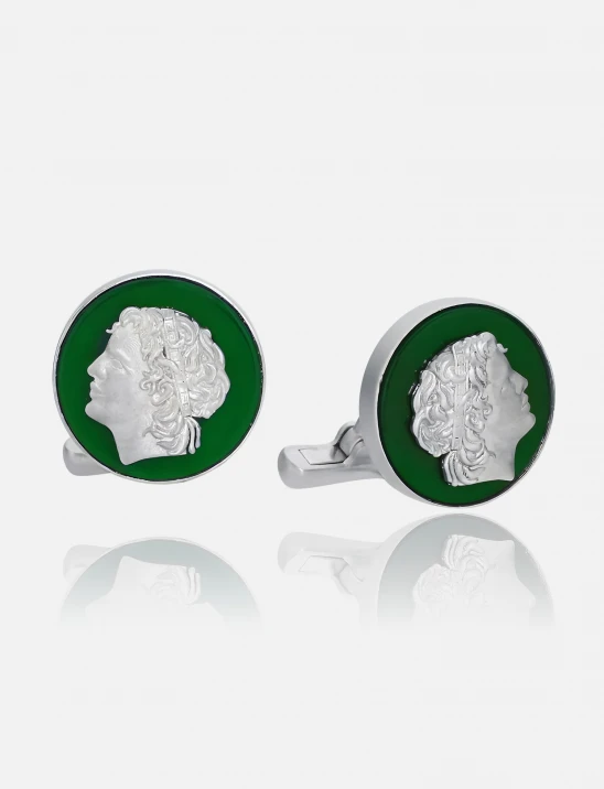 Marcus Green Carnelian Cufflink