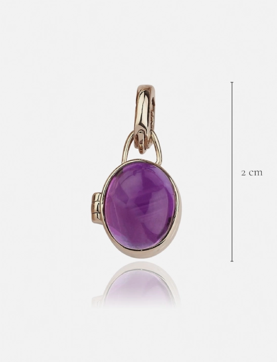 Amethyst Locket Charm