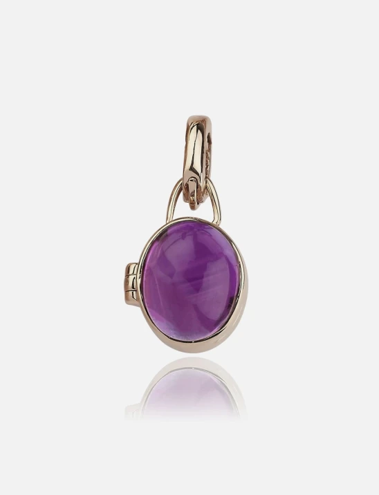 Amethyst Locket Charm