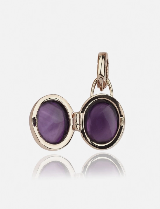 Amethyst Locket Charm