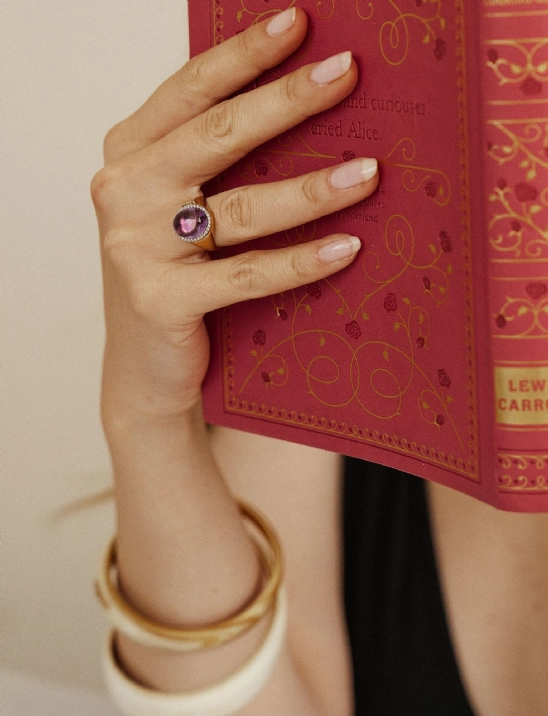 Amethyst Locket Ring