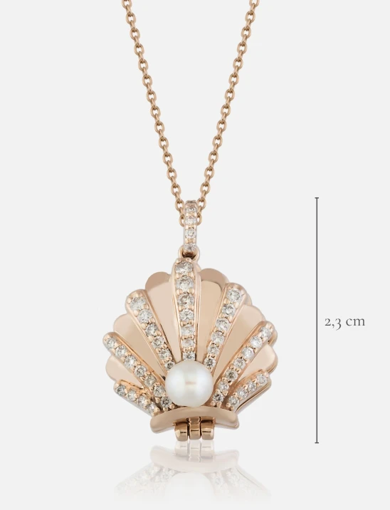 Shell Diamond Locket