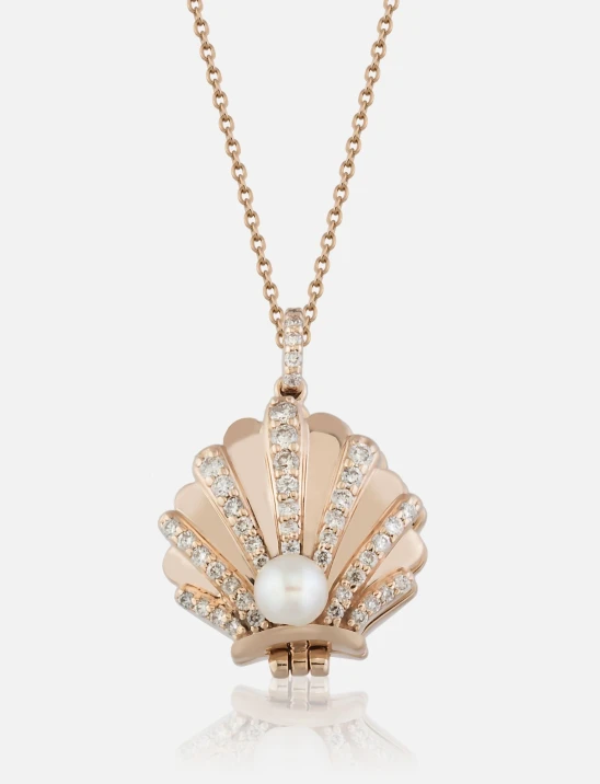 Shell Diamond Locket