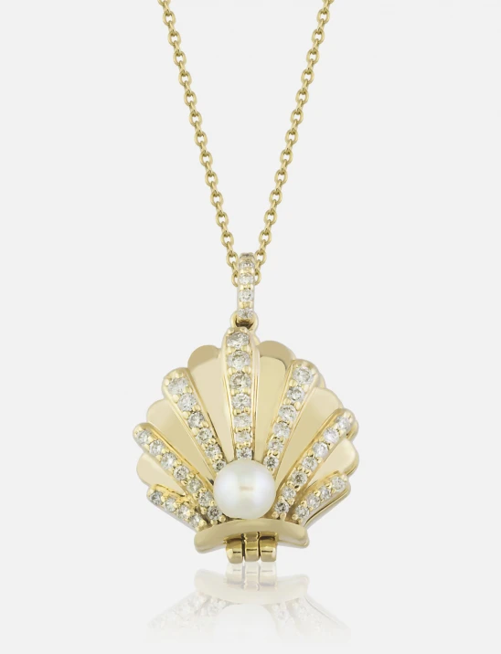 Shell Diamond Locket