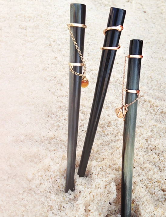 Golden Dot Hair Stick