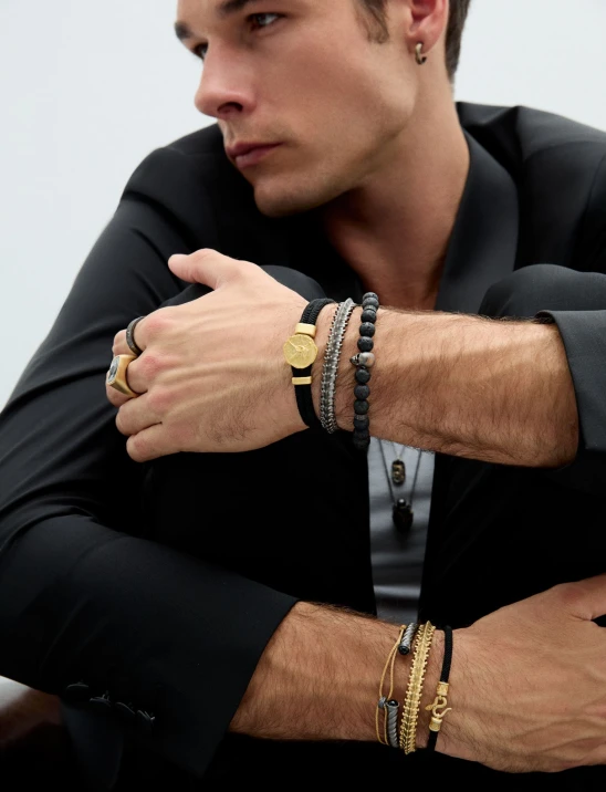 Helmet Black Lava Bracelet